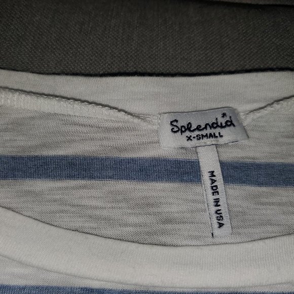 Splendid white with blue stripes top - XS - lightly used - Picture 3 of 7
